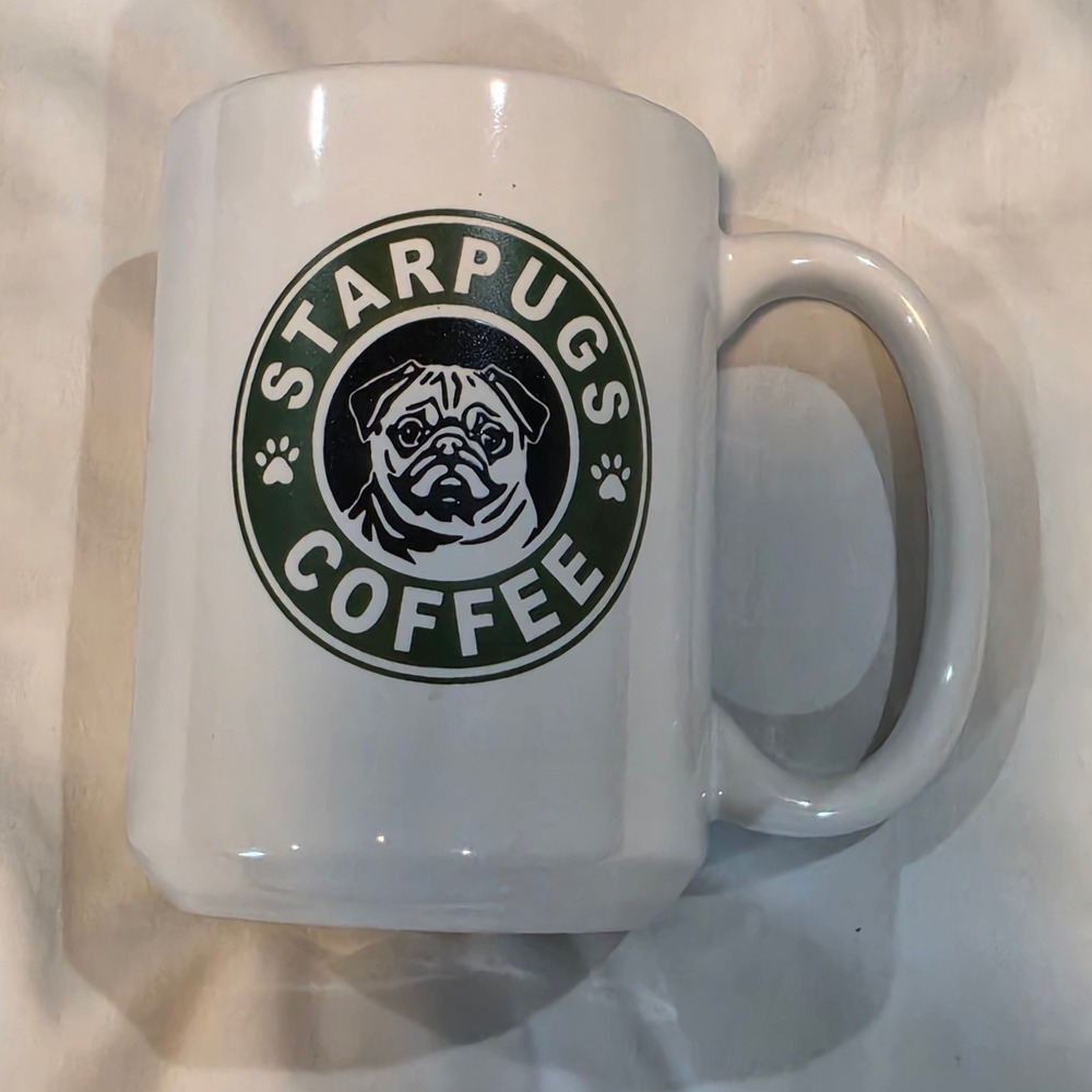 Starpugs Coffee Mug White Excellent Pug Dog Lover Parody Starbucks